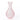 A pale pink glass vase with a flared neck and a rounded, twisted body, shown on a clean white background.